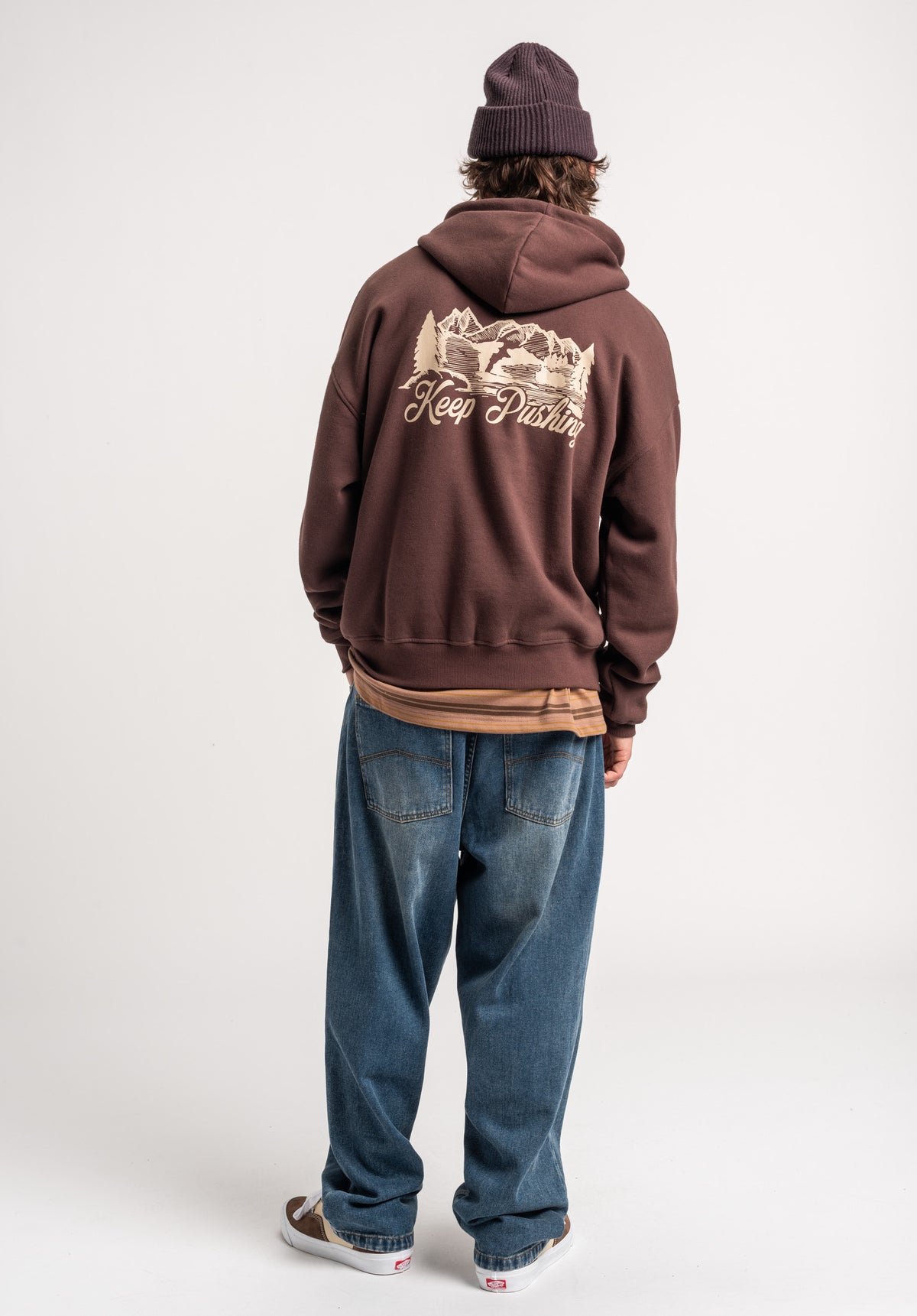 TITUS Nika Hoodie darkbrown – Oberansicht