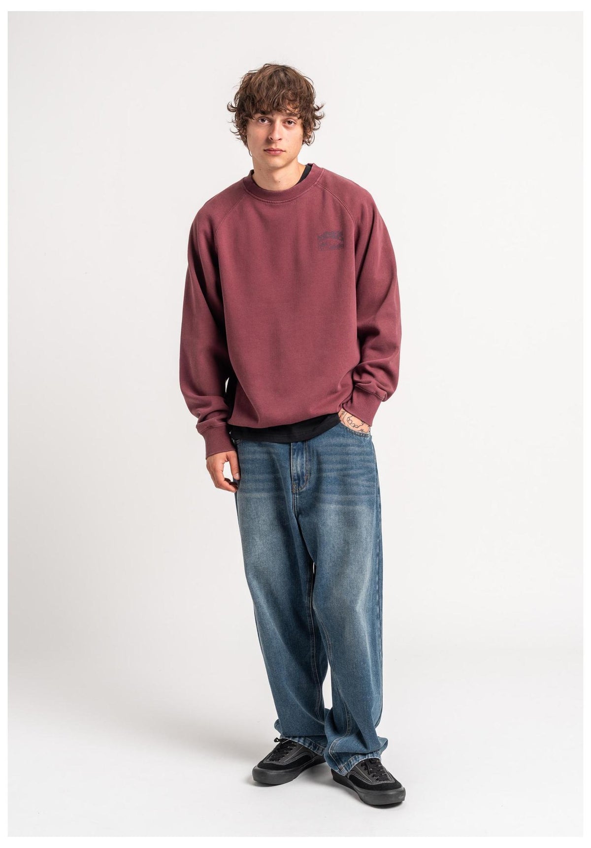 TITUS Heritage Clean Sweatshirt berryfaded – Detailansicht 1