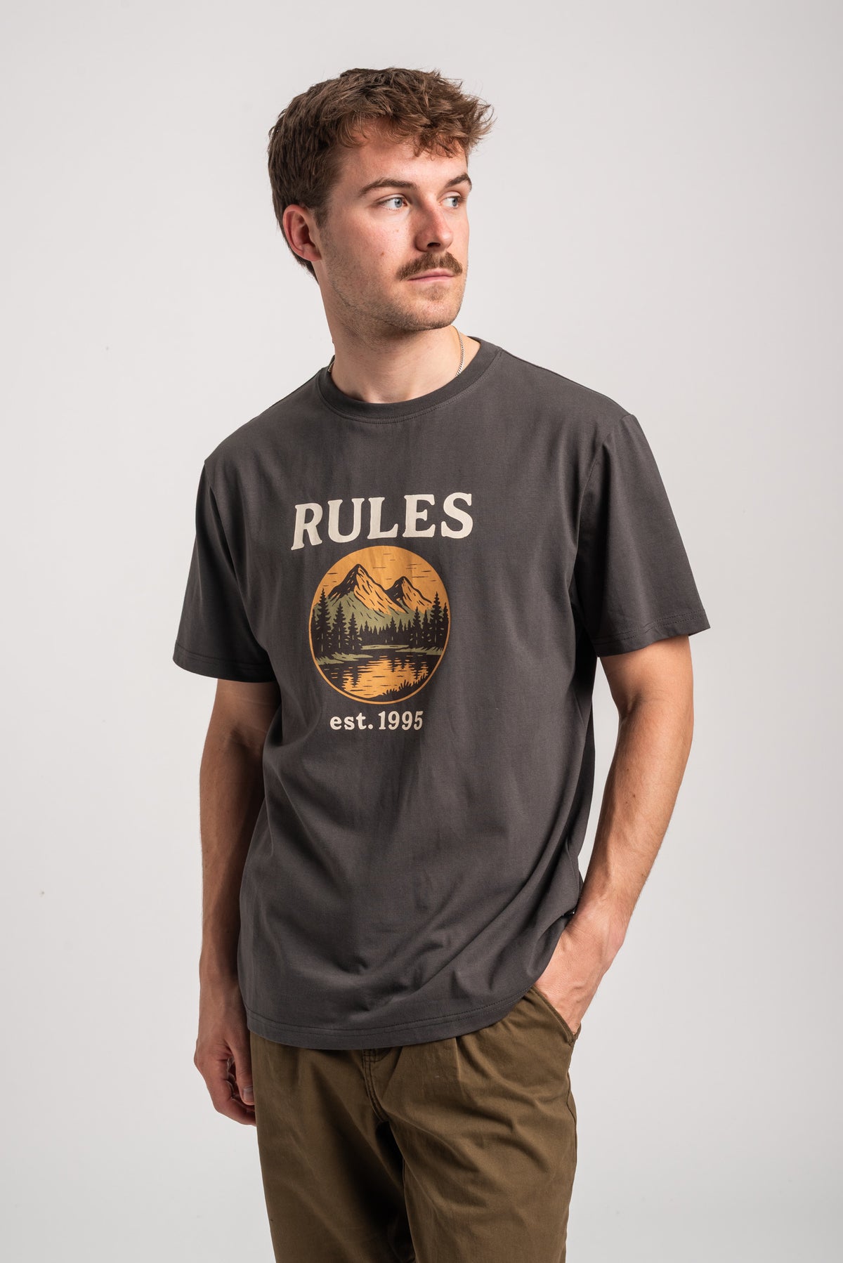 Rules Neleo T-Shirt leadgrey – Rückenansicht