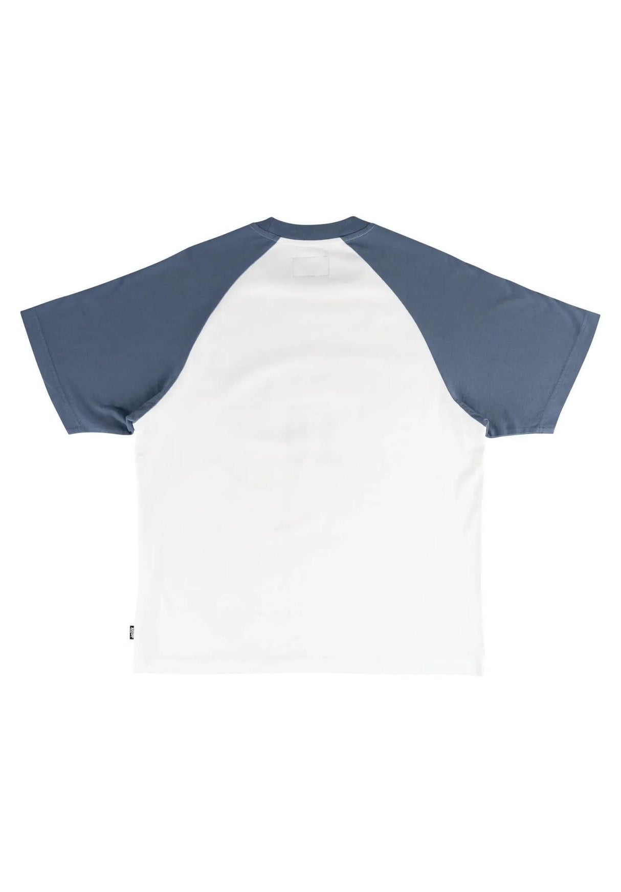 Dugout Boxy Raglan With Fabric Patch white-navy Rueckenansicht
