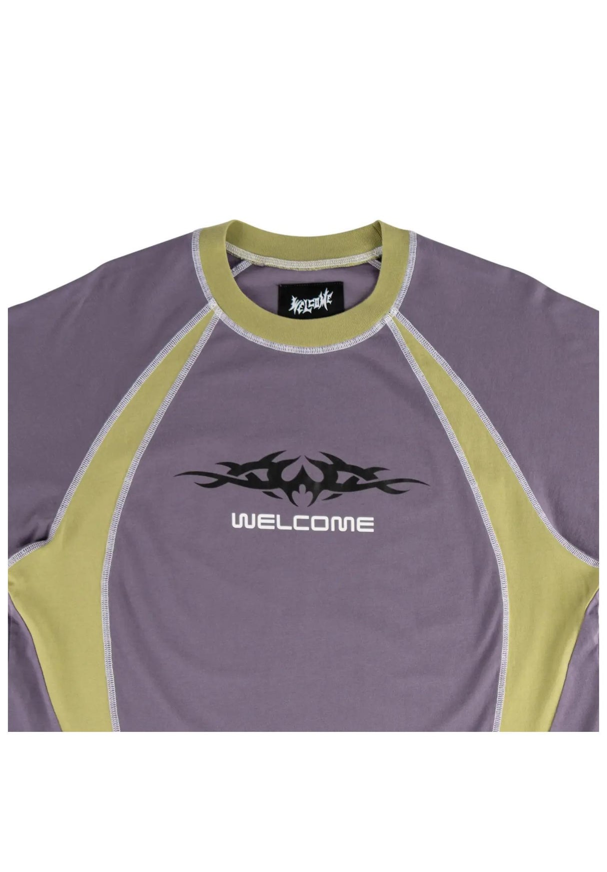 Rash Boxy Paneled Raglan grape Closeup1