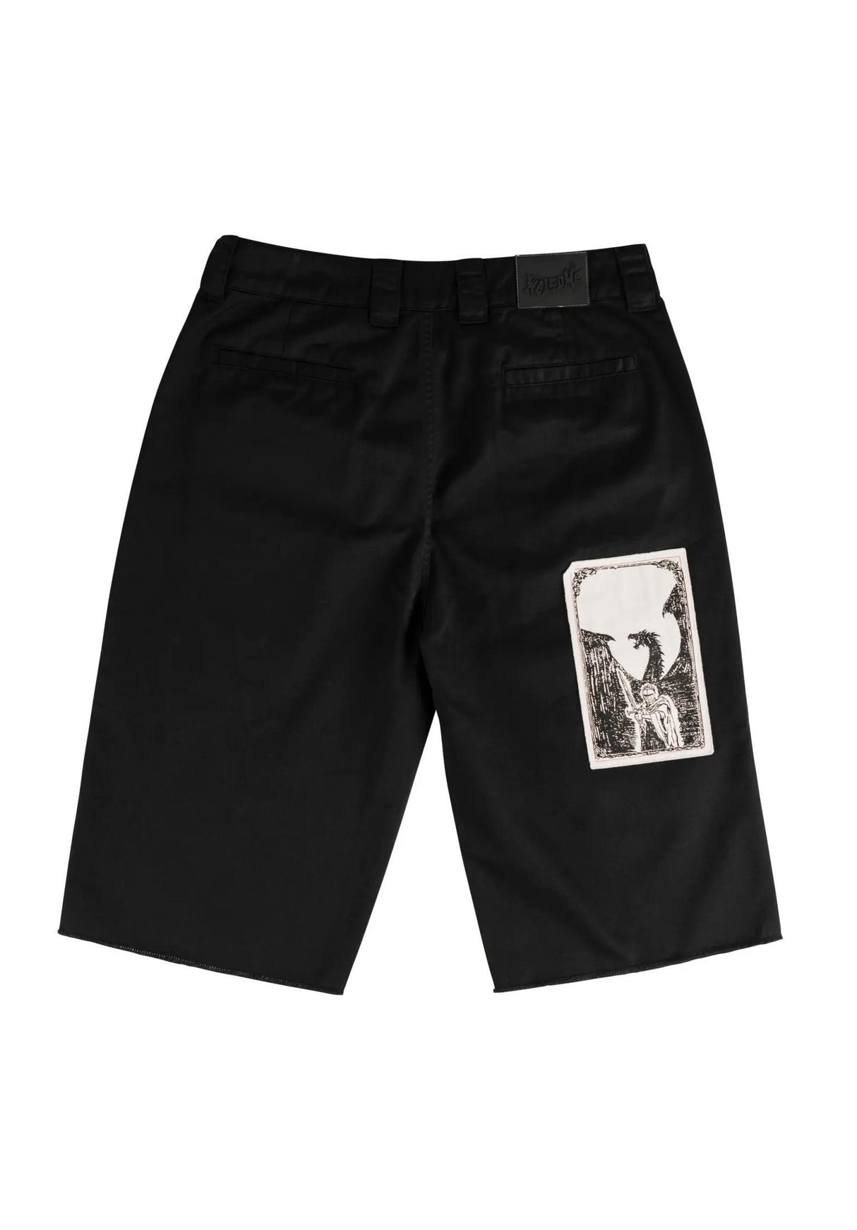 Shinner Cut-Off Twill With Patches black Rueckenansicht