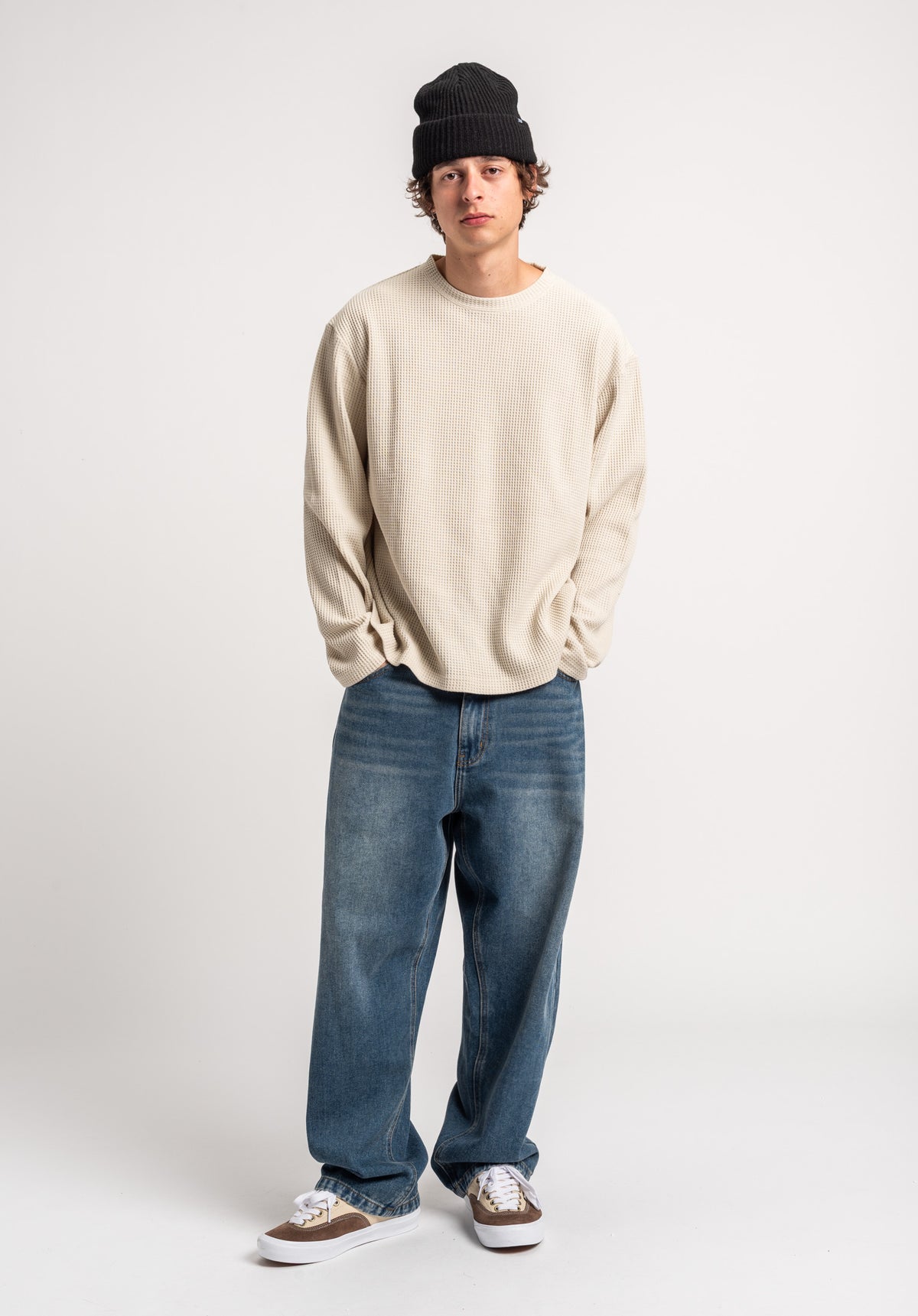 TITUS Waffle Longsleeve offwhite – Detailansicht 2