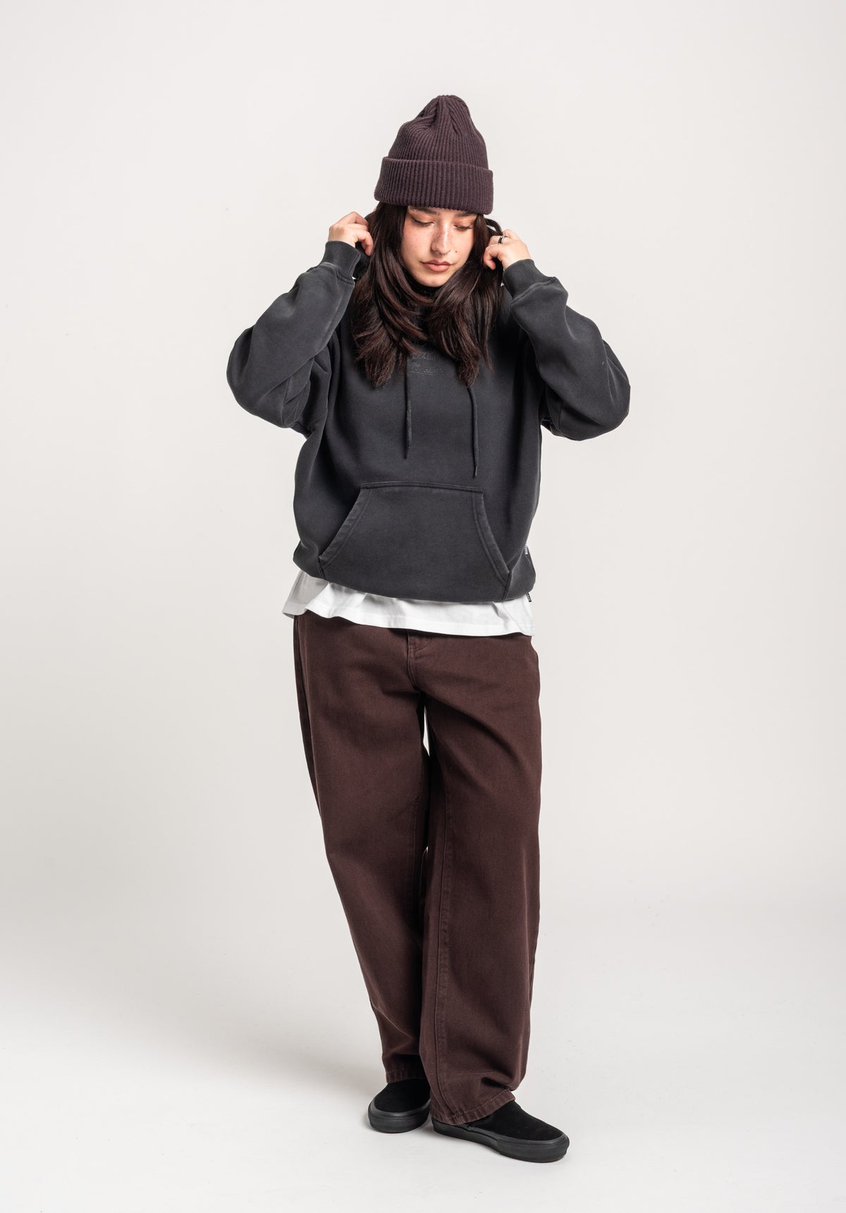 TITUS W Heritage Clean Hoodie blackfaded – Seitenansicht