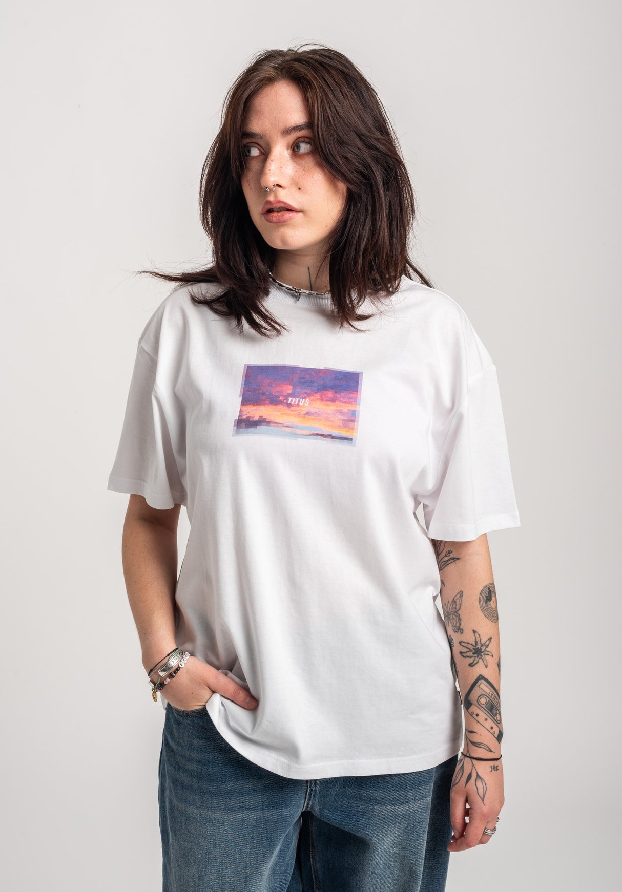 TITUS Leilja T-Shirt white – Detailansicht 2