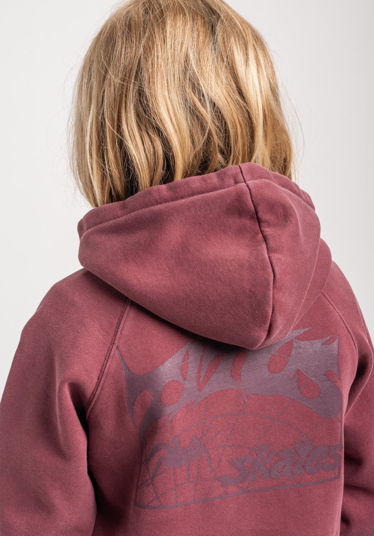 TITUS Heritage Clean Kids Hoodie darkberryfaded – Oberansicht