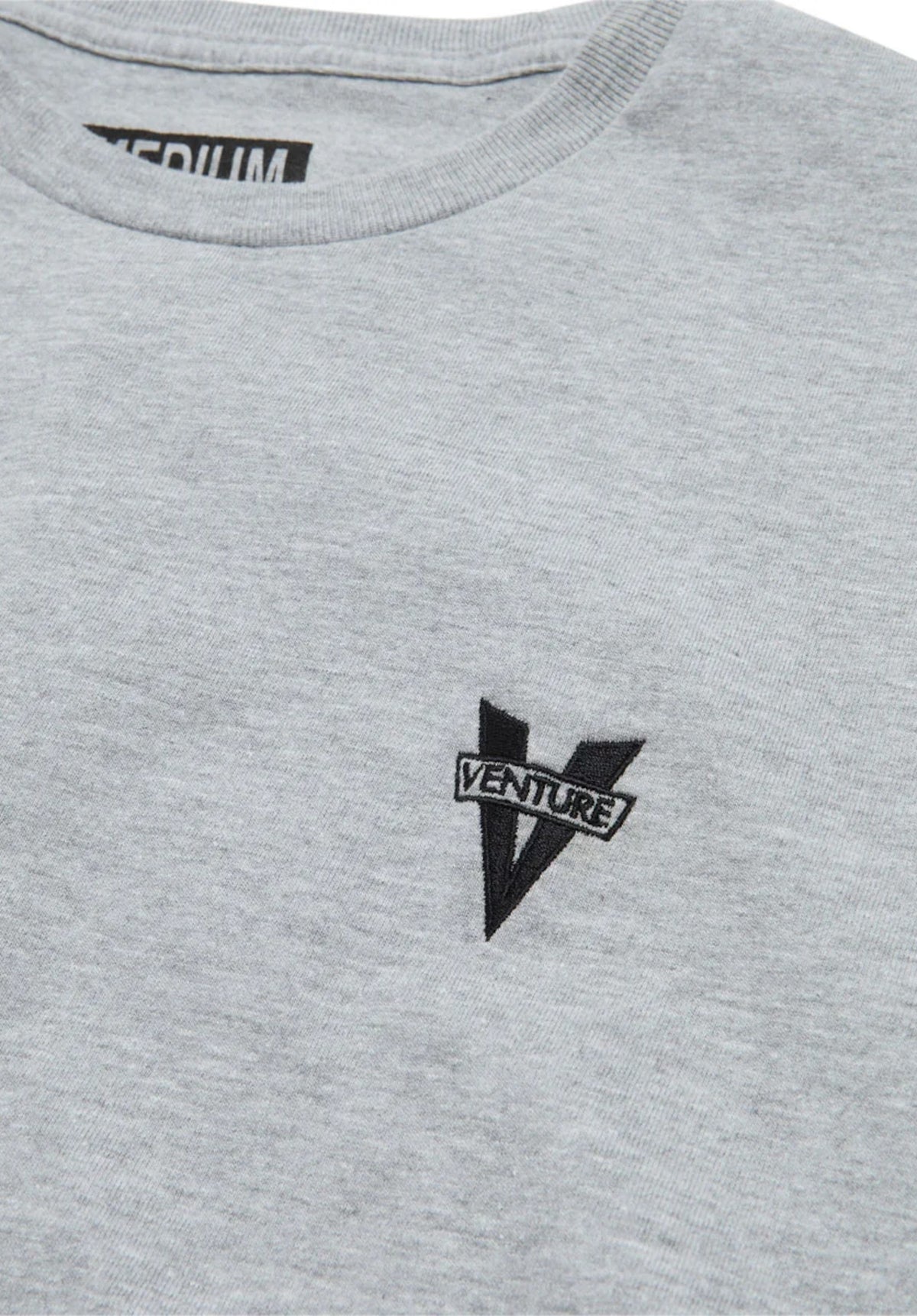 Venture Heritage Embroidered T-Shirt ash grey-heather-black – Rückenansicht