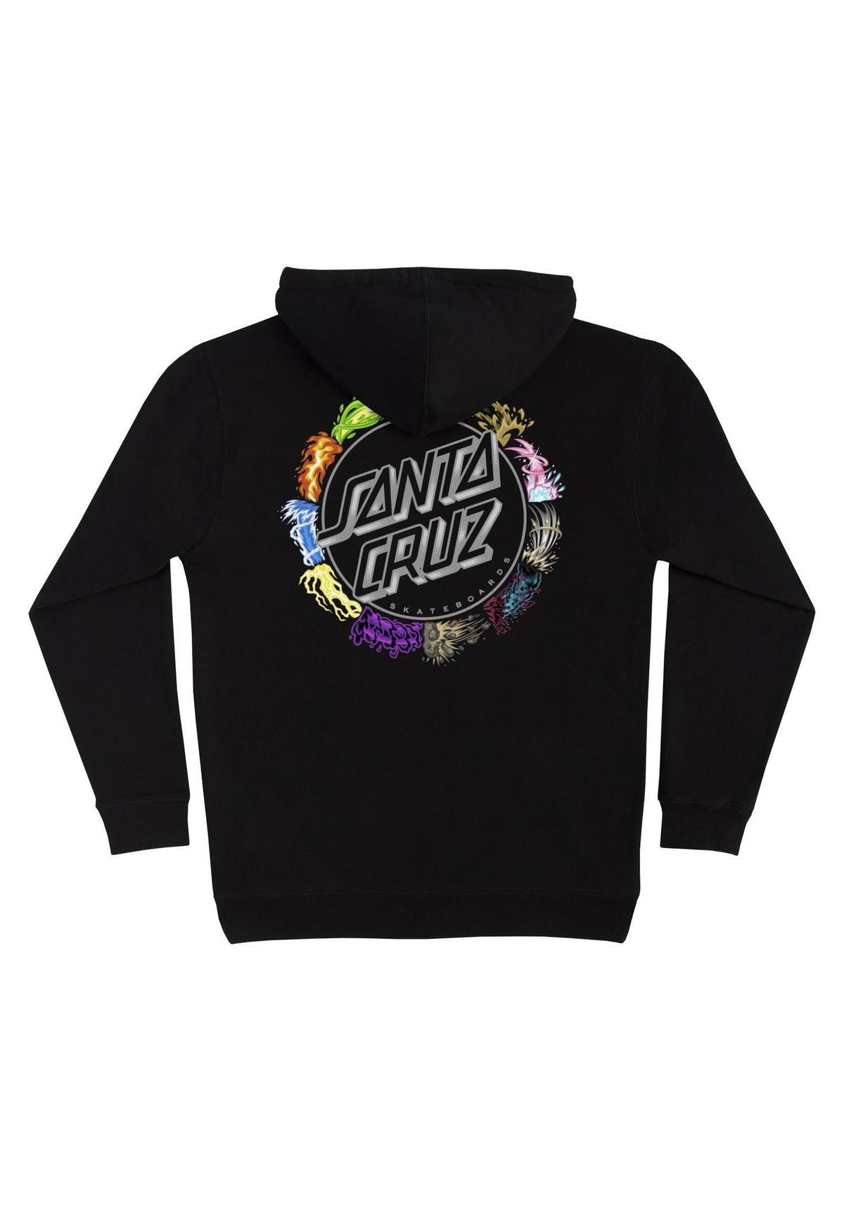 Santa-Cruz Pokémon Power Dot Midvyweight Hoodie black – Rückenansicht