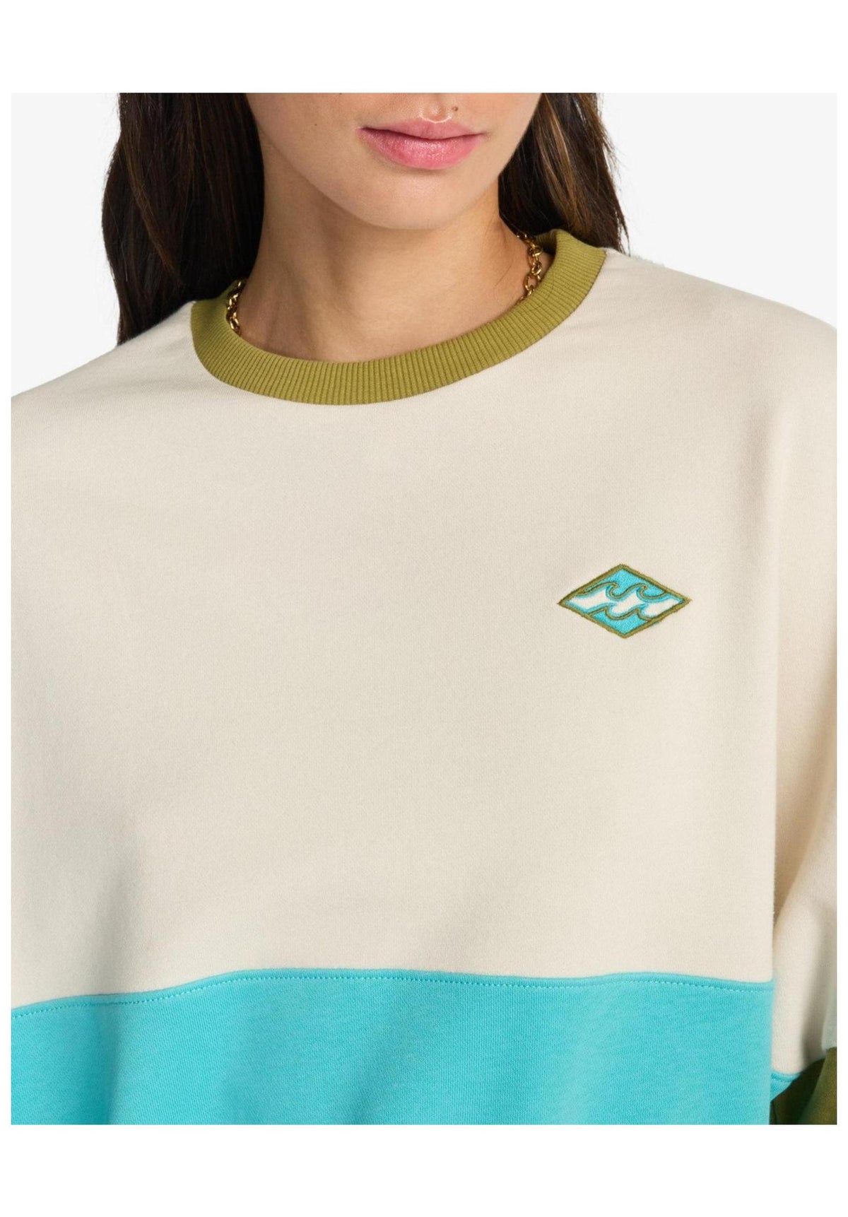 Billabong Jump Around Block Sweatshirt cedargreen – Detailansicht 1