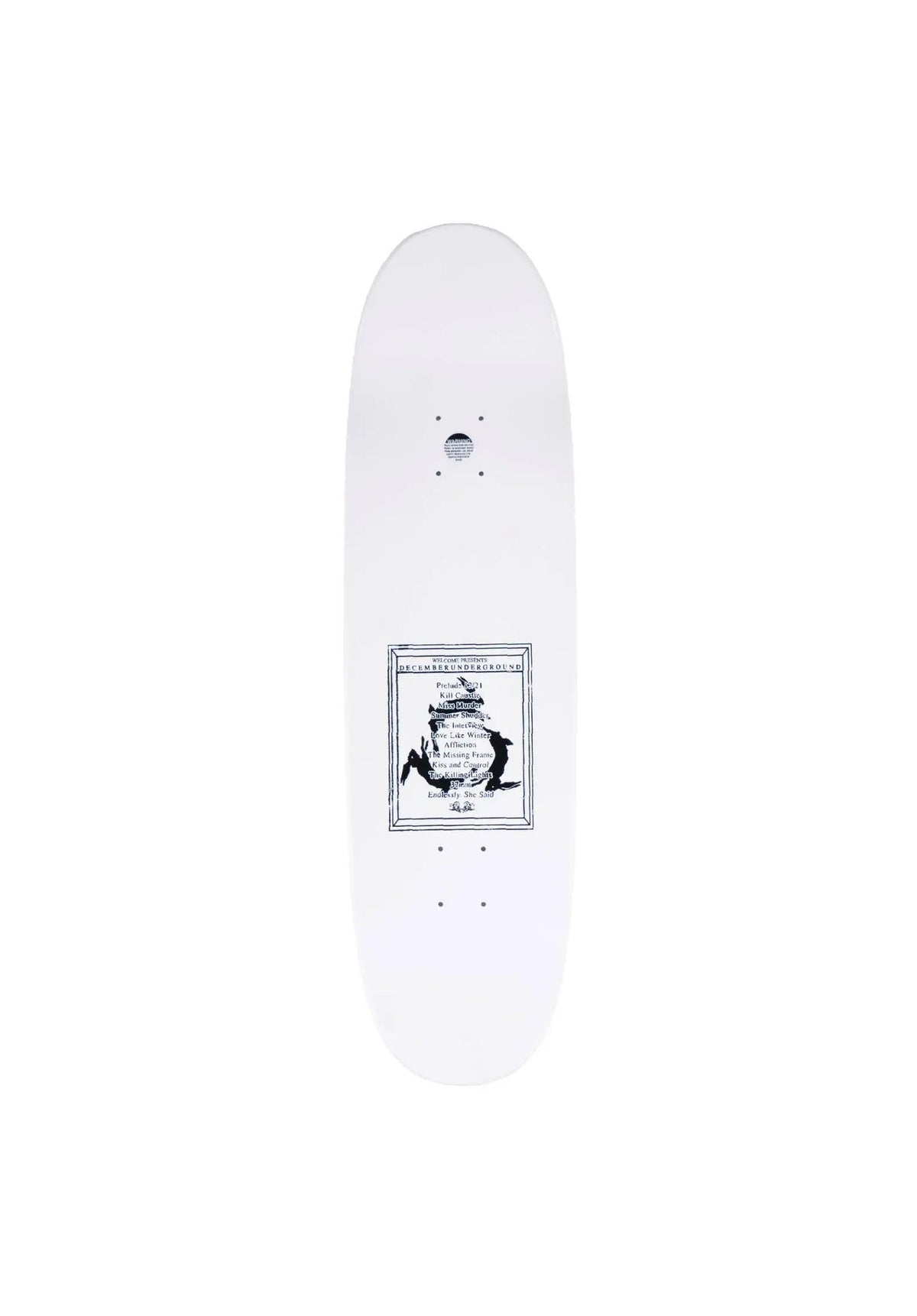 Welcome X AFI Decemberunderground on Sons of Boline Deck white glitter – Rückenansicht