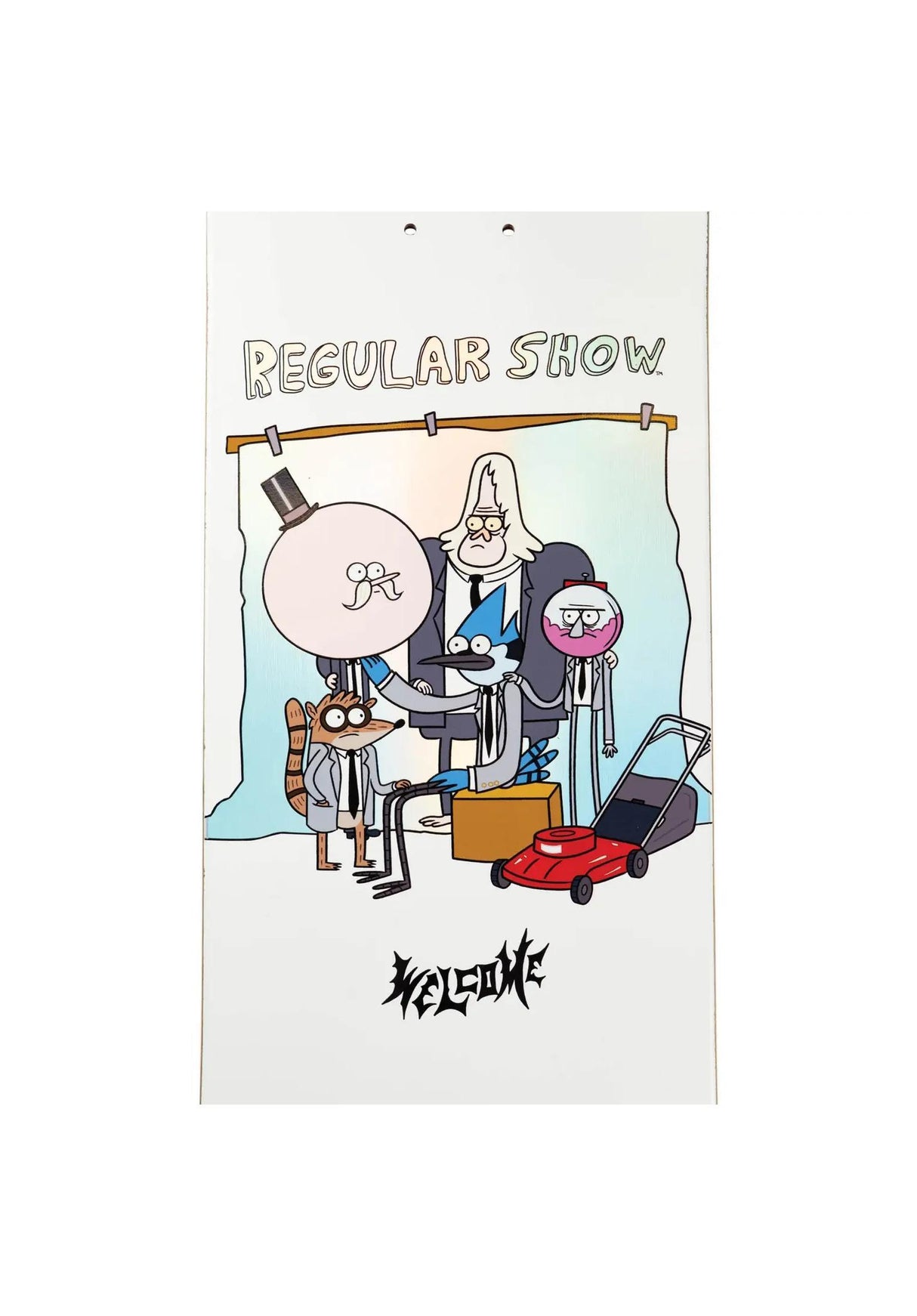 X Regular Show Group Portrait on Popsicle white - prism foil Rueckenansicht