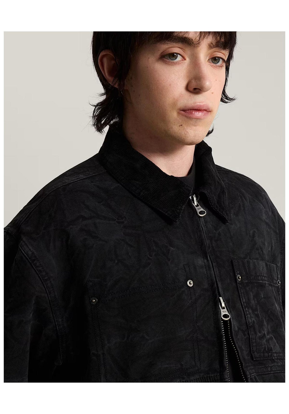Vans Nico Cropped Chore Canvas Winterjacke black – Detailansicht 2