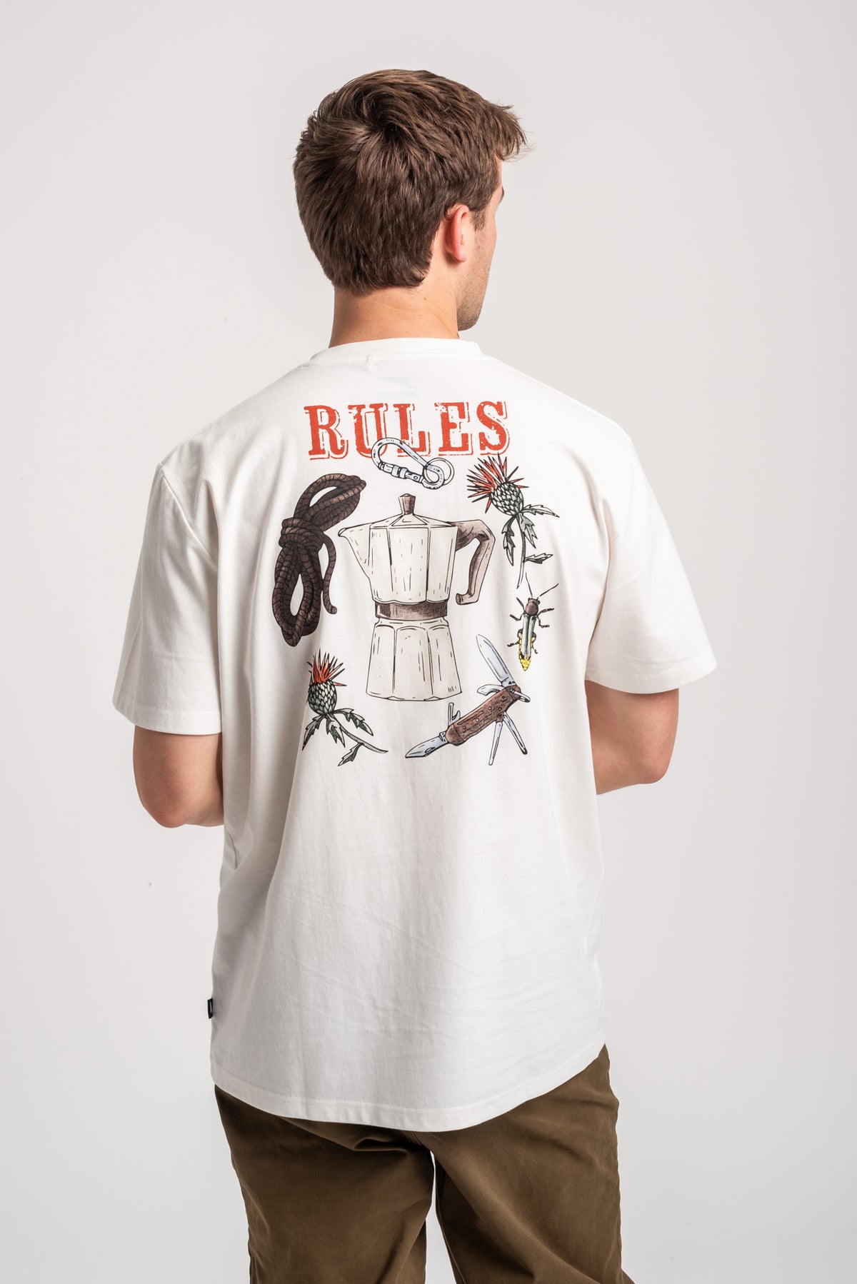 Rules Wild Brew T-Shirt offwhite – Rückenansicht