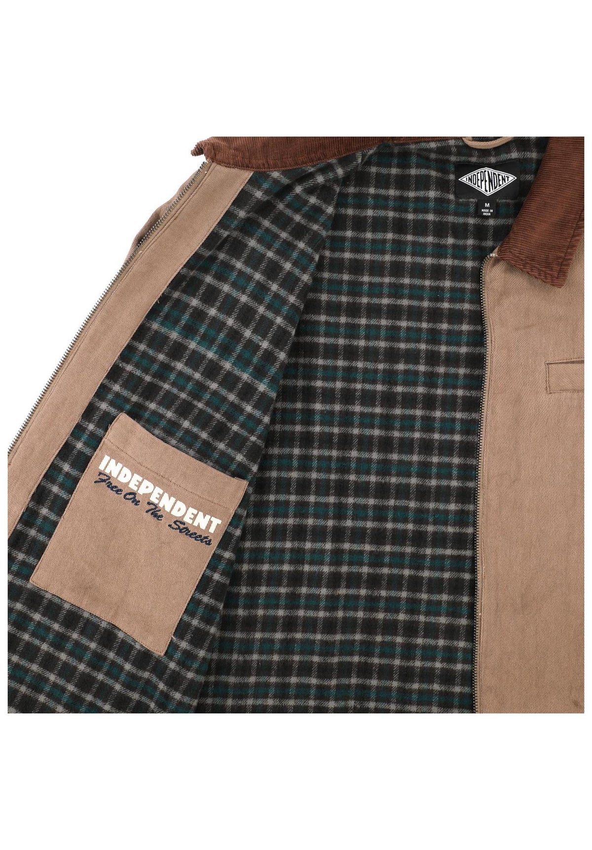 Independent Free On The Streets Work Jacket Übergangsjacke darksand – Rückenansicht