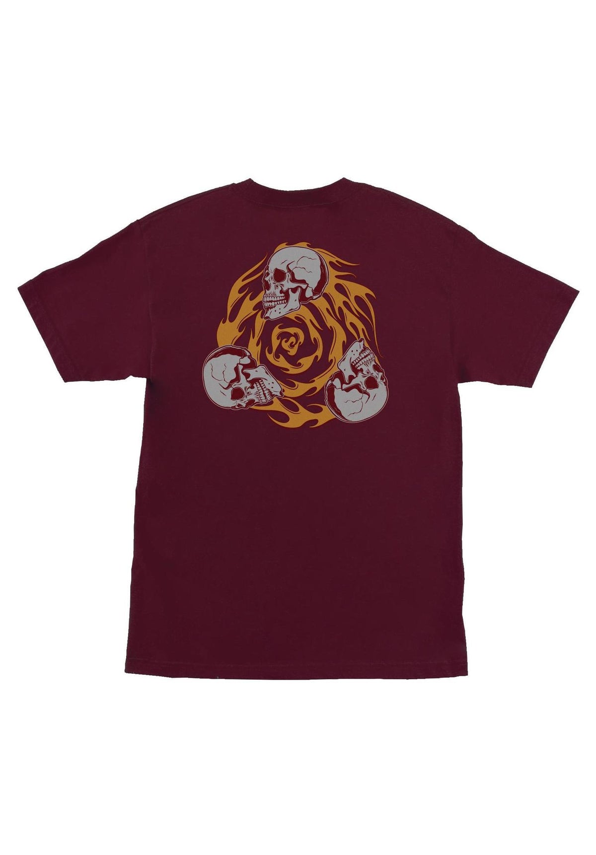 Creature Spiral Skull Heavyweight T-Shirt maroon – Rückenansicht
