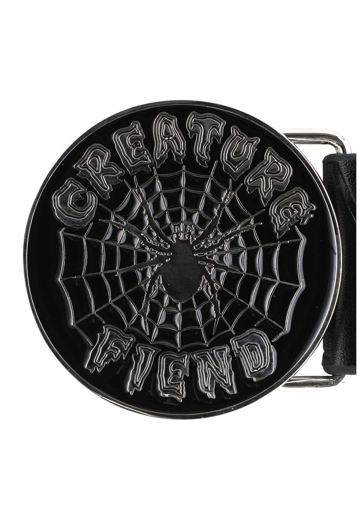 Creature Web Faux Leather Gürtel nickel – Rückenansicht
