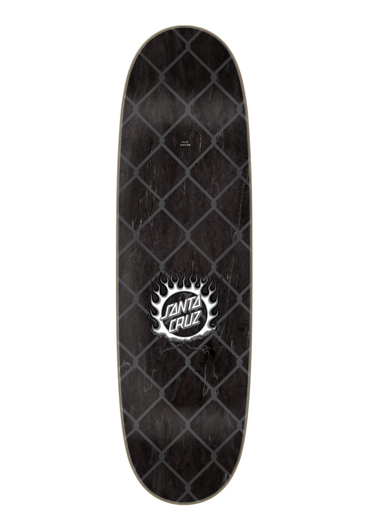Santa-Cruz Forging Dot Pro Egg-shape Deck black – Rückenansicht