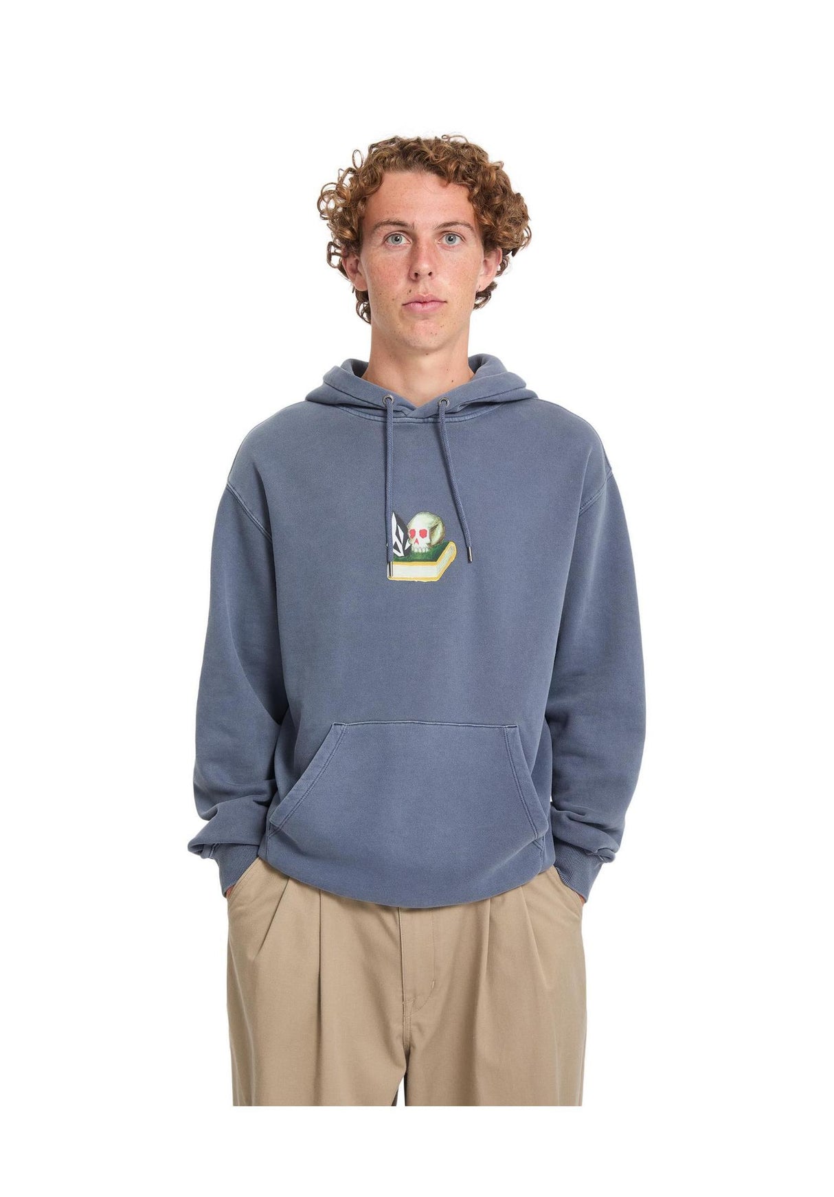 Volcom Boiler Hoodie stormblue – Rückenansicht