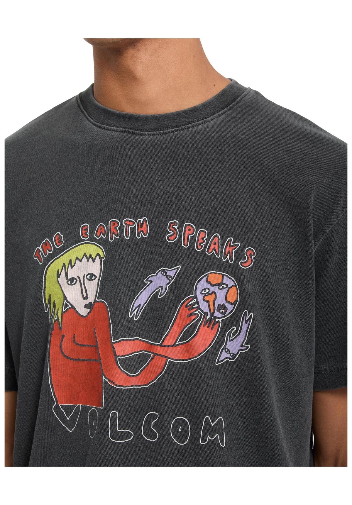 Volcom Earth Speaks T-Shirt black – Seitenansicht