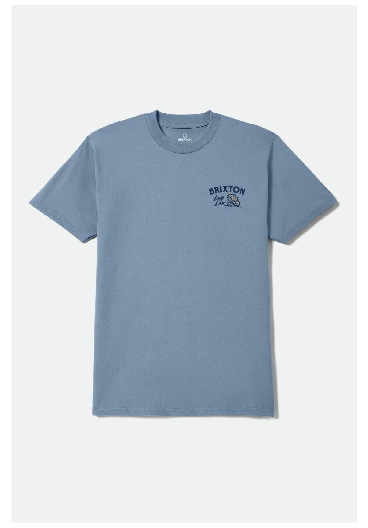 Brixton Lay Low T-Shirt steelblue – Rückenansicht