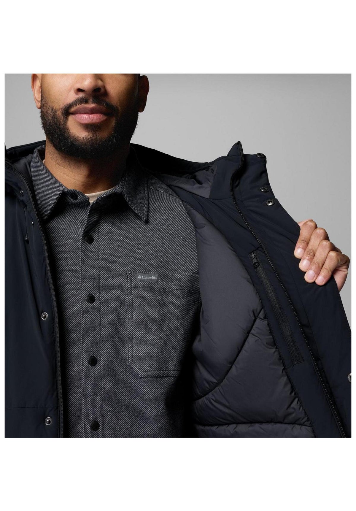 Columbia Street Heights Winterjacke black – Unteransicht
