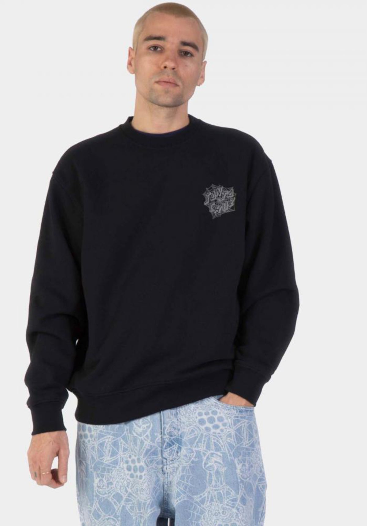 Santa-Cruz Web Crew Sweatshirt black – Rückenansicht