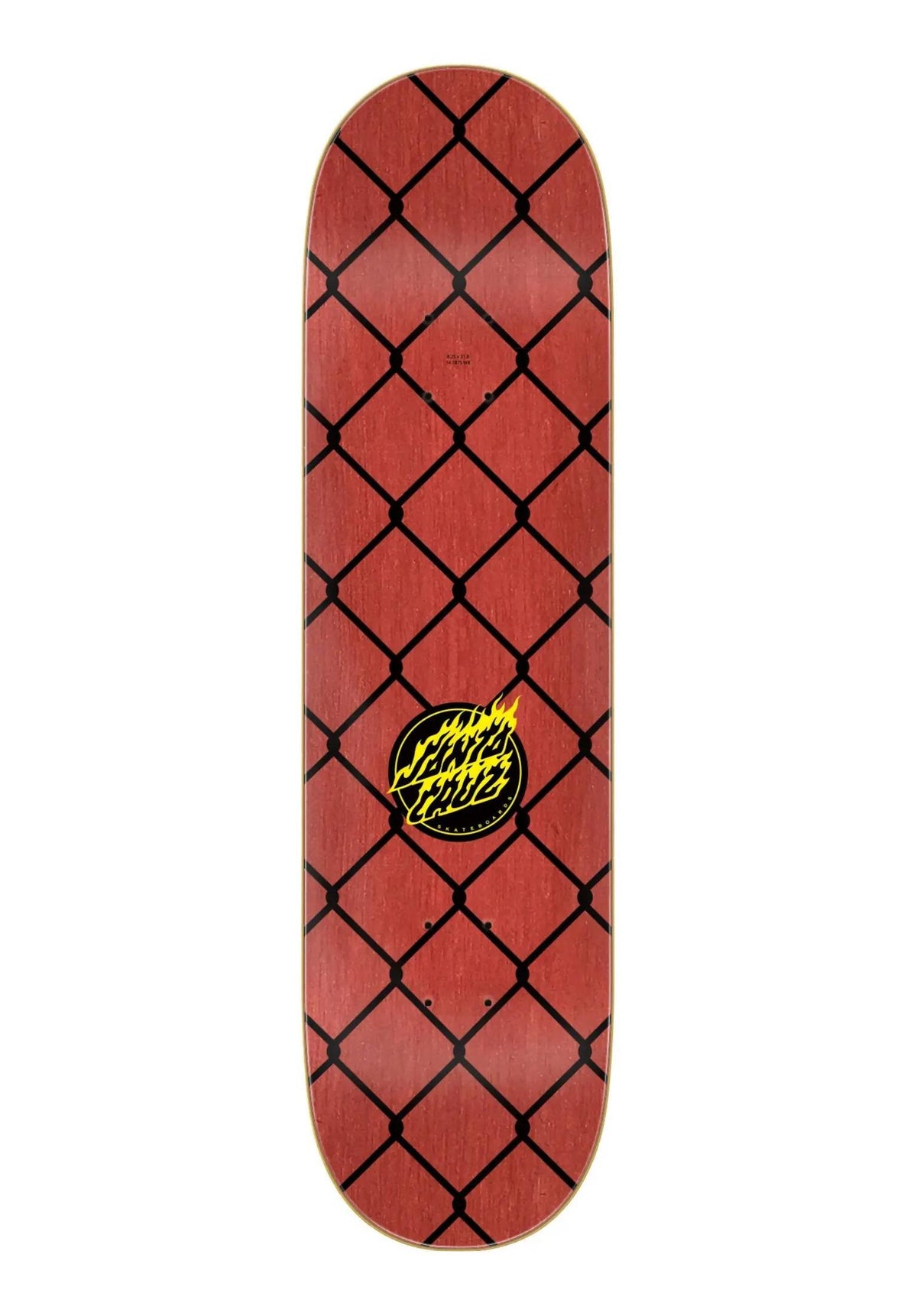 Santa-Cruz Flame Dot Chain Deck black-red – Rückenansicht