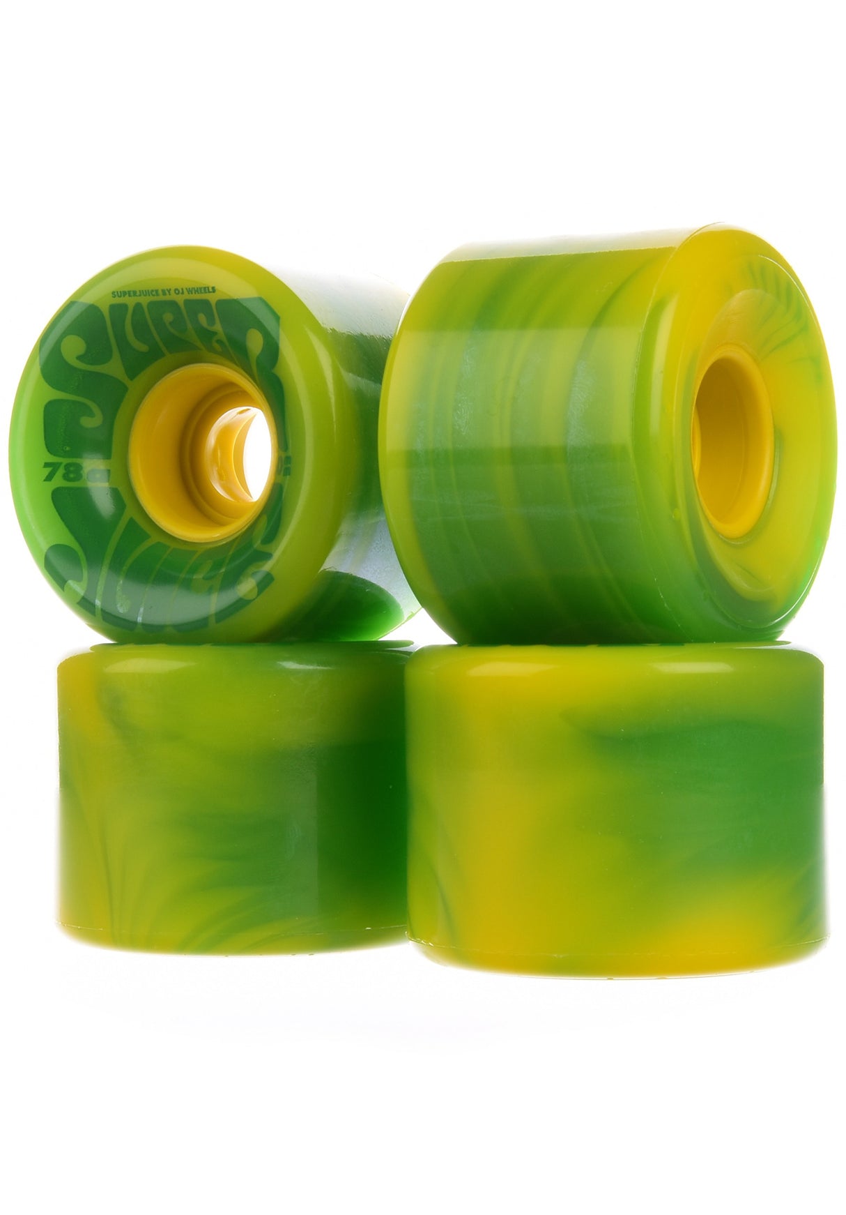 OJ Wheels Super Juice 78A Rolle green-yellow – Oberansicht