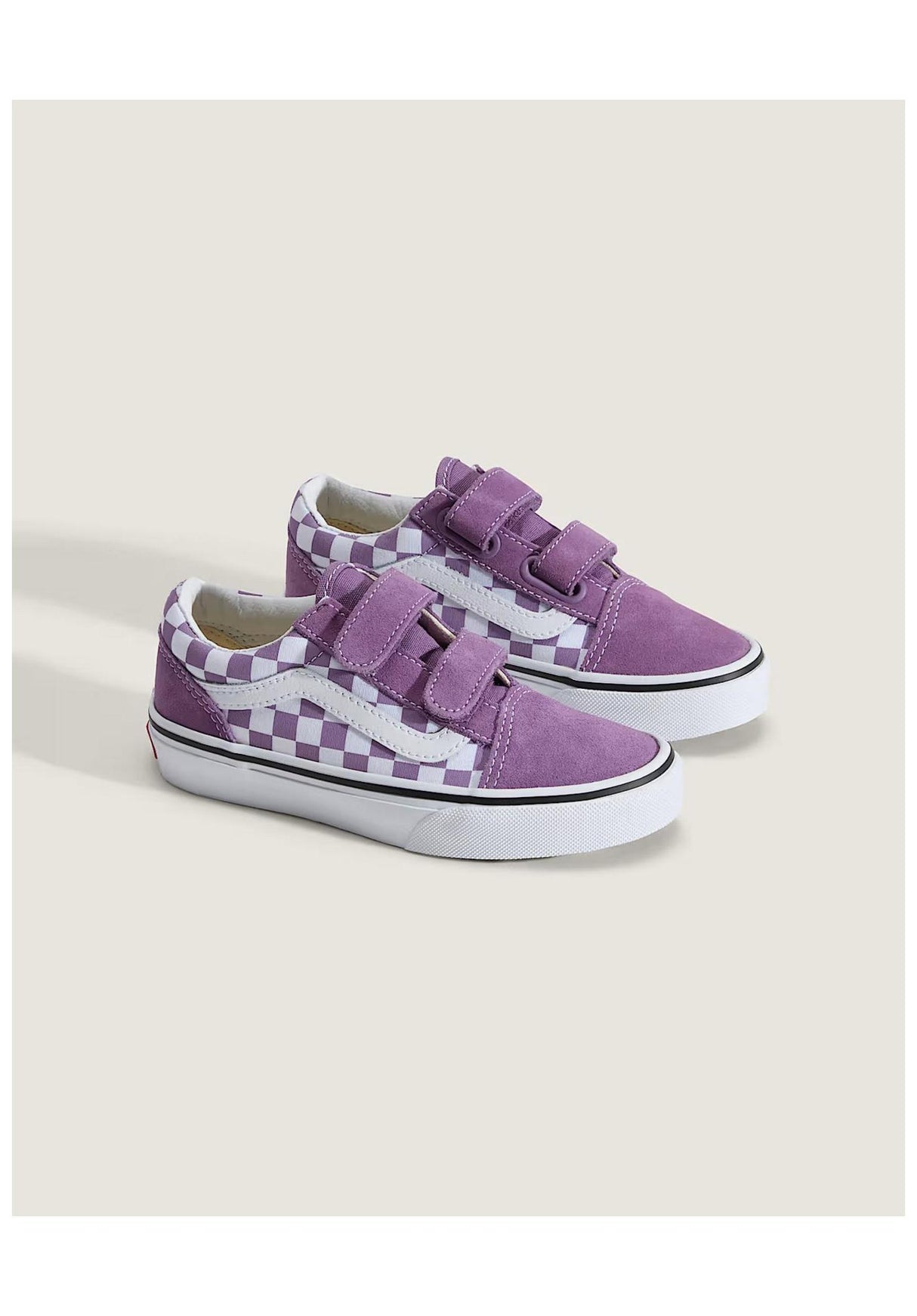 Old Skool V Kids colortheory-checkerboard-prismpurple Rueckenansicht