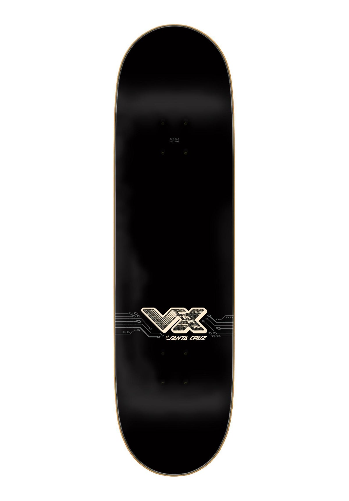 Santa-Cruz Wooten Cyber VX Deck black-red – Rückenansicht