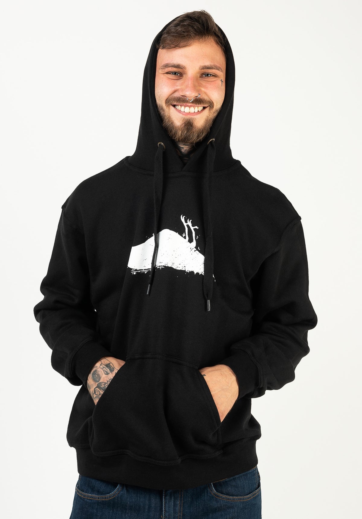 Atticus Bird Hoodie black-white – Ansicht 2
