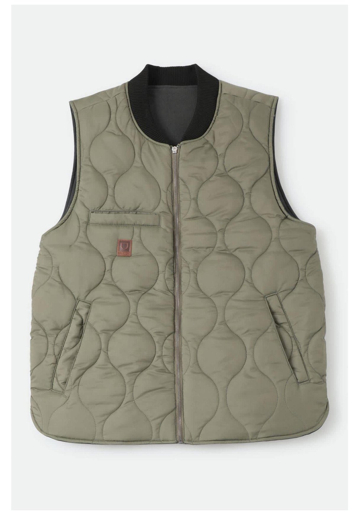 Brixton Builders Abraham Weste black-olive-surplus – Rückenansicht