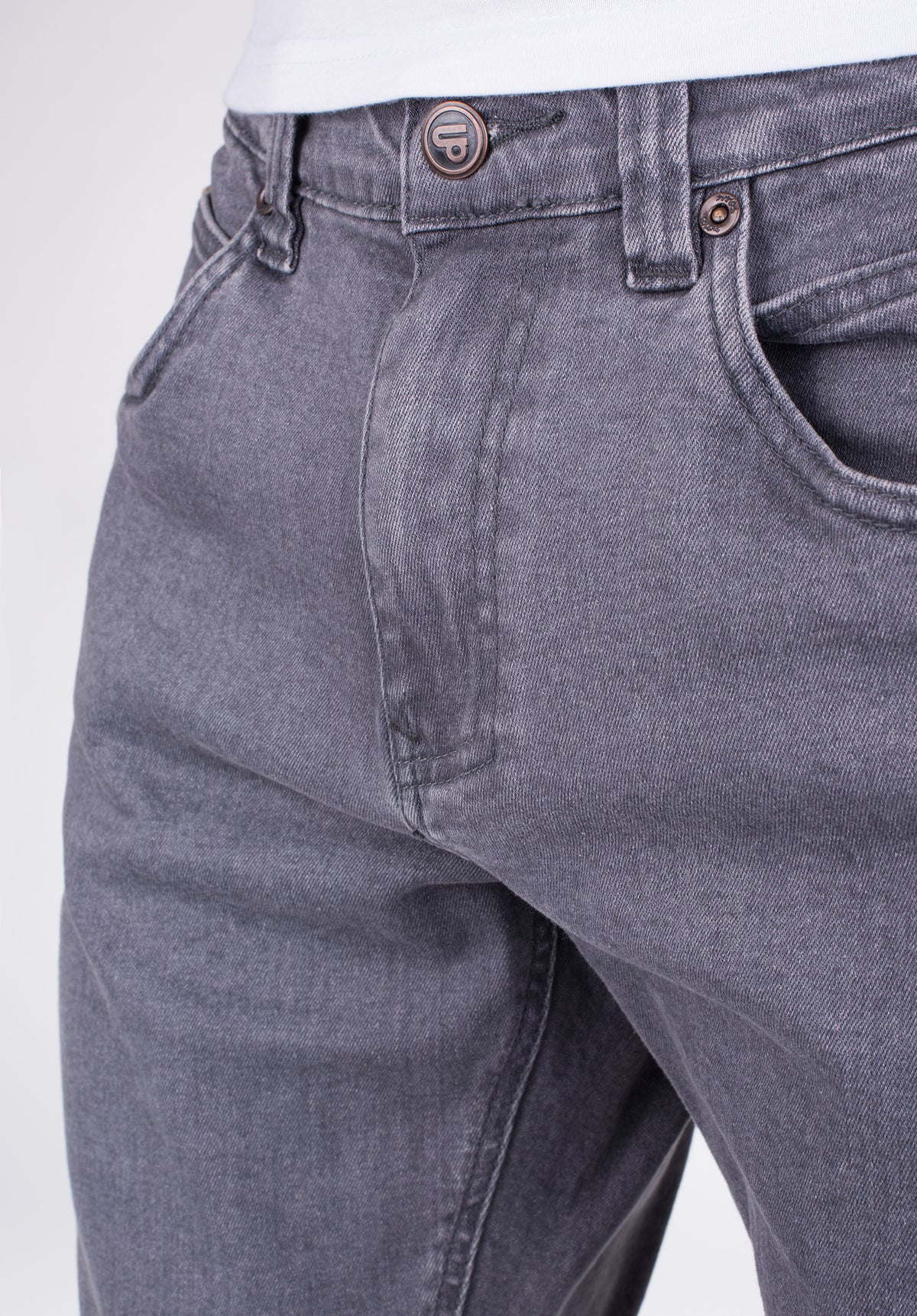 TITUS Taper Fit Jeans stonegrey – Detailansicht 1