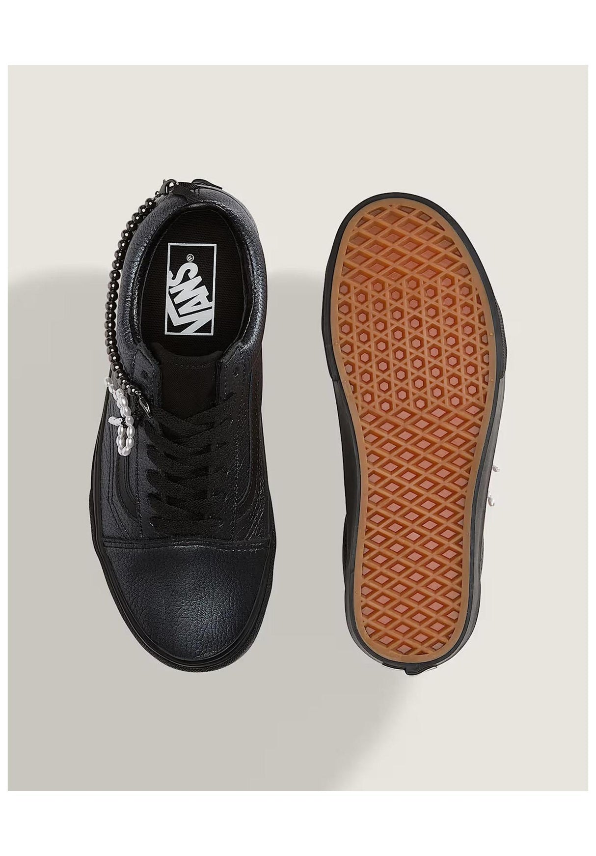 Vans Old Skool Schuhe Mädels metallic-blackout – Detailansicht 2