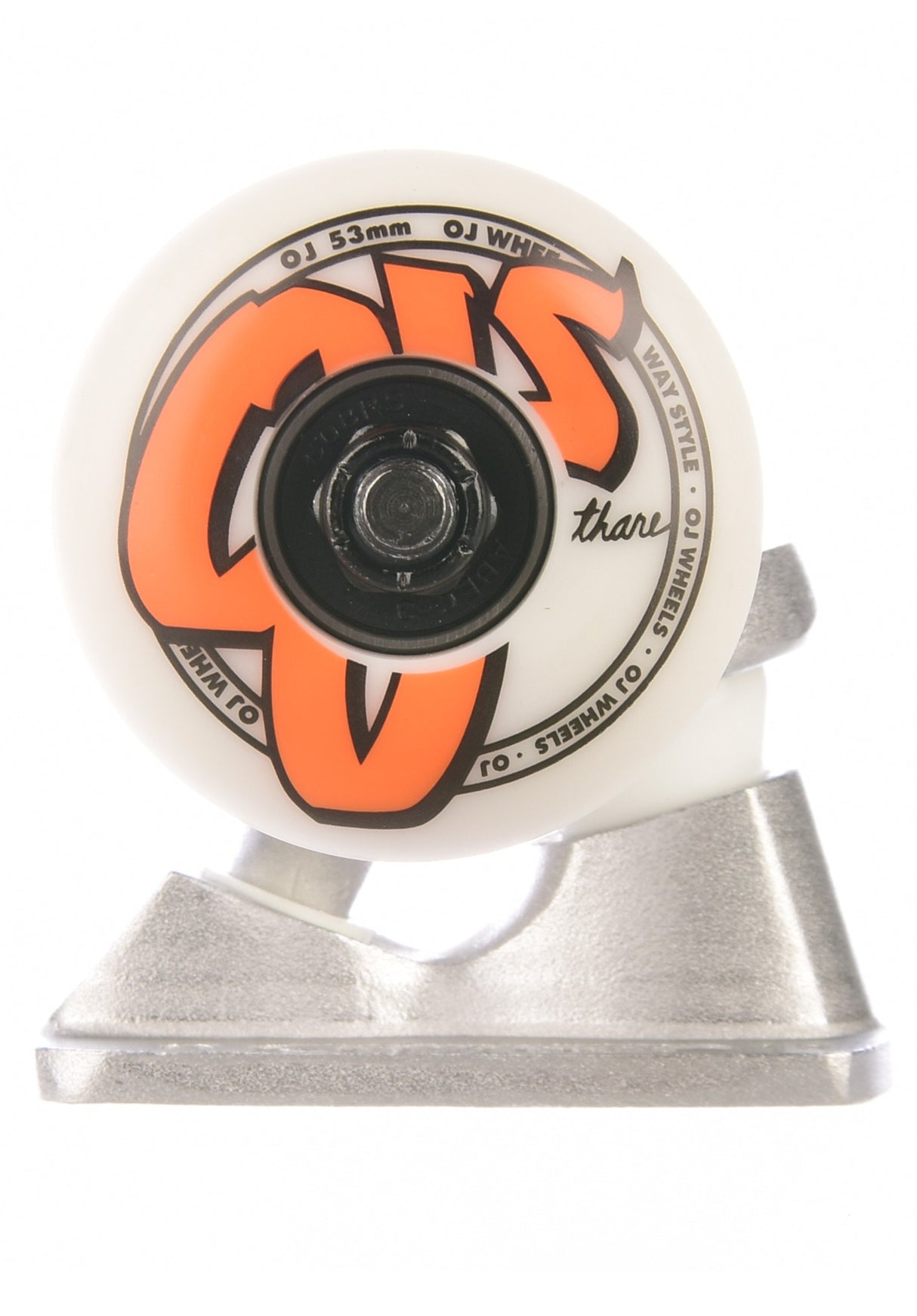 130mm 53mm 83A OJ Logo 1t/2w/4b Assembly Silver Tr silver Closeup1