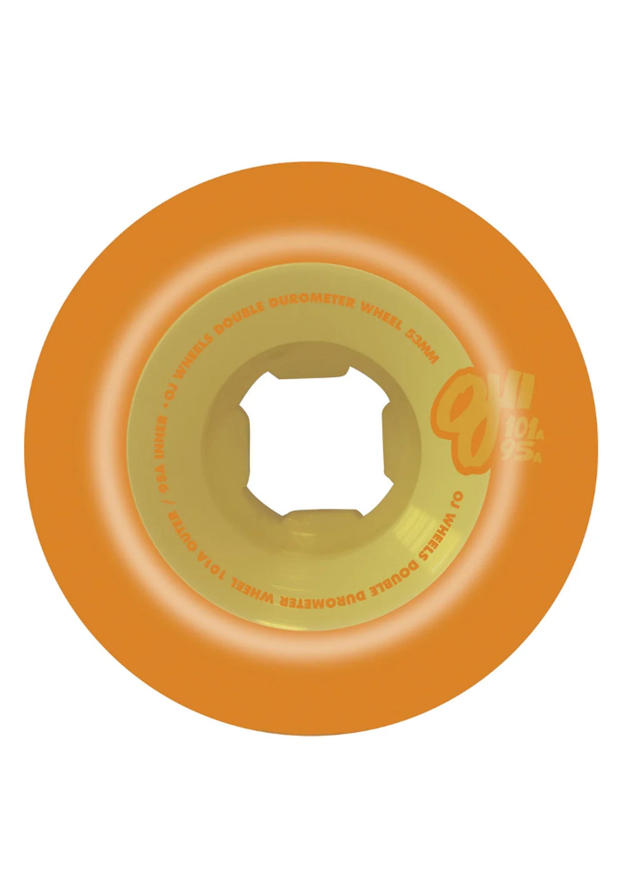 Double Duro Mini Combo 101A/95A pastel orange yellow Rueckenansicht