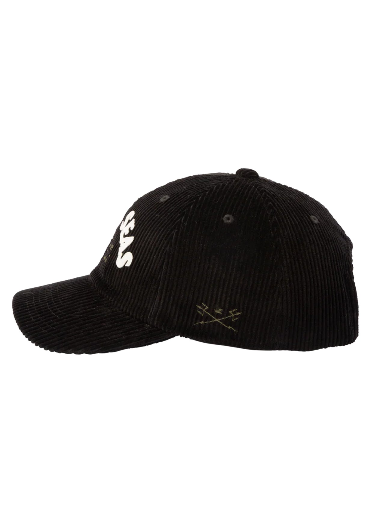 Fisher Corduroy 6-Panel Unstructured black Closeup1