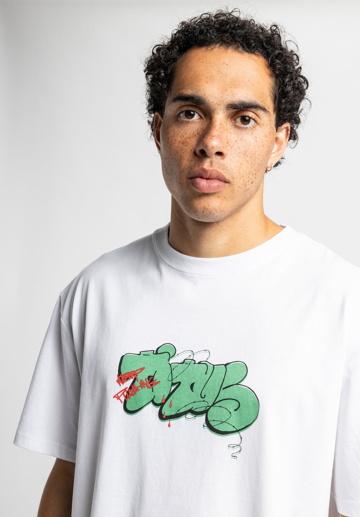 Bloody Graffiti white Closeup1