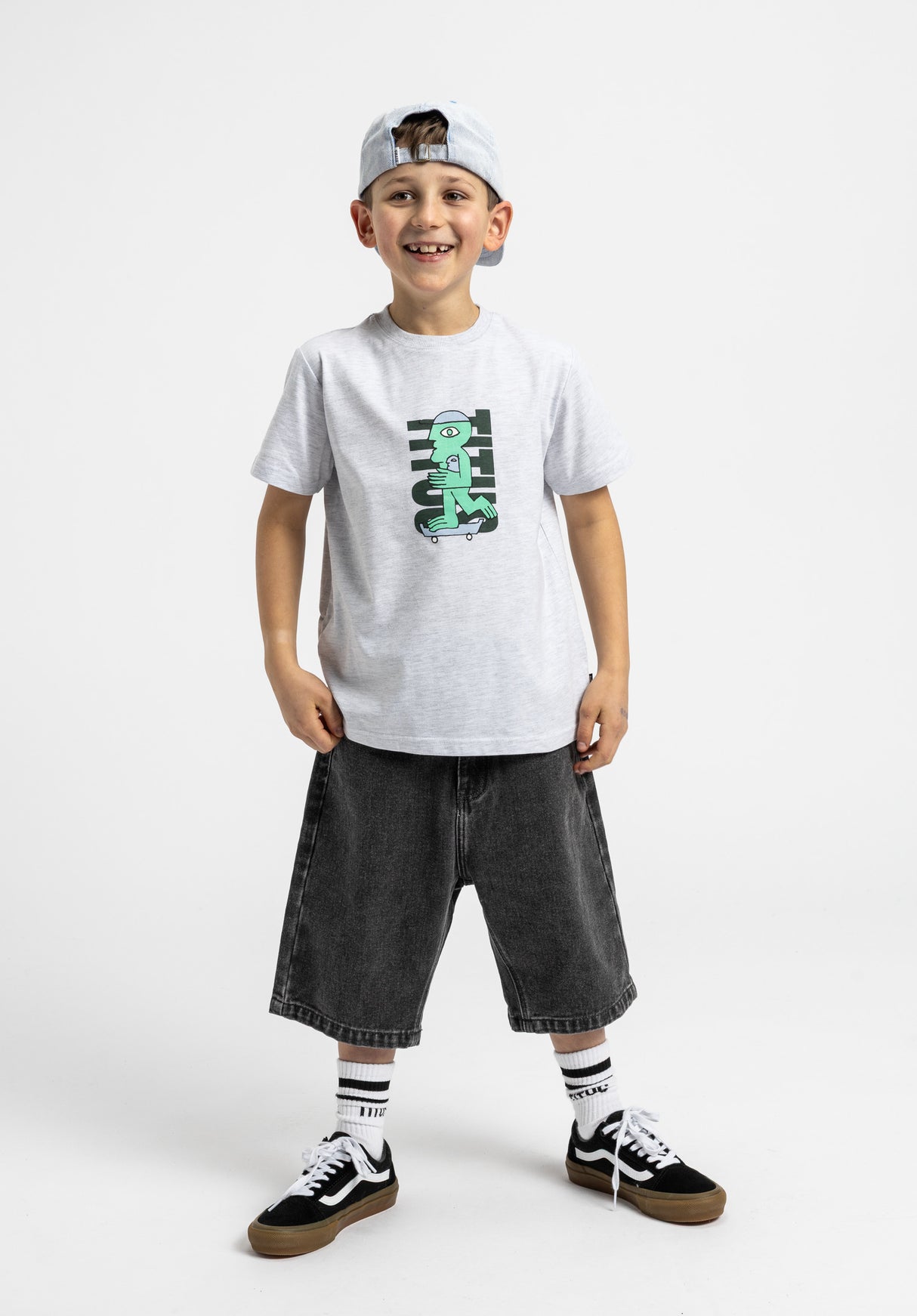 Nice Dude Kids lightheathergrey Closeup1