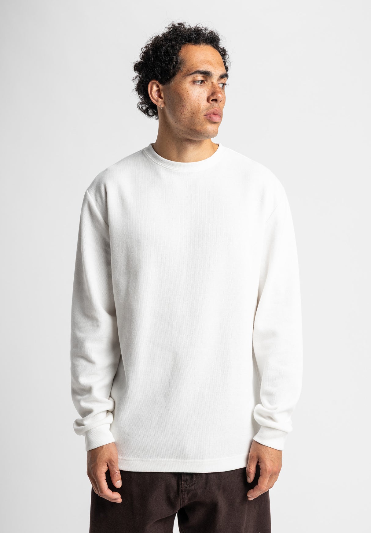 Raw-Longsleeve offwhite Rueckenansicht