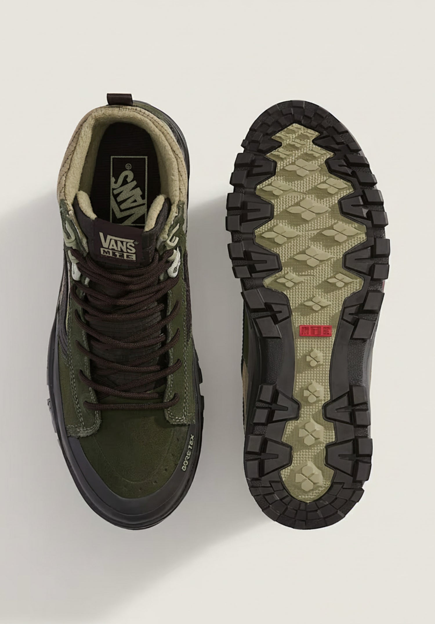 MTE Sk8-Hi Gore-Tex Insulated darkgreen-darkbrown Closeup1 Zoom Image