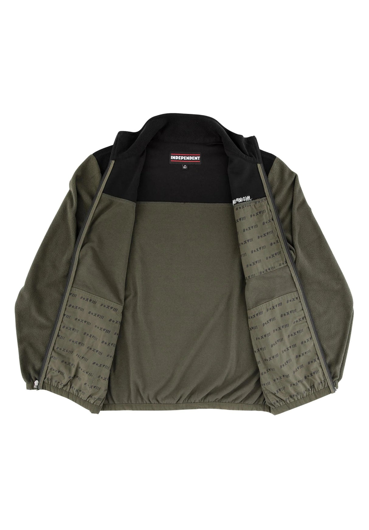 BTG Fleece Jacket army-black Closeup1