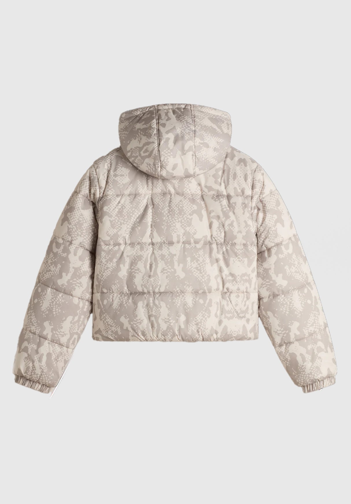 MTE Hillgate AOP Cropped Puffer taupemist Rueckenansicht