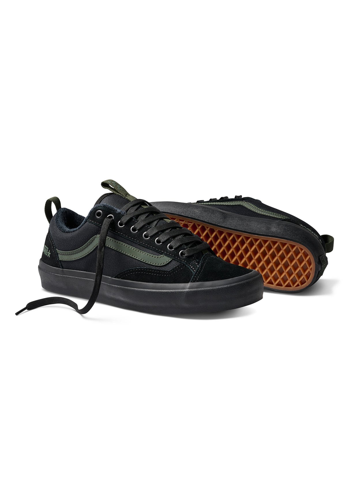 Skate Old Skool 36 + atibablack-darkgreen Rueckenansicht