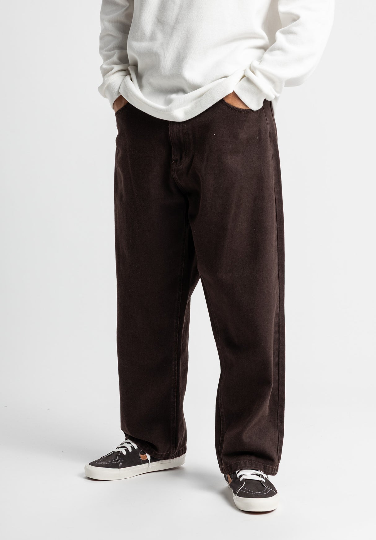 Boogy darkbrown-denim Rueckenansicht