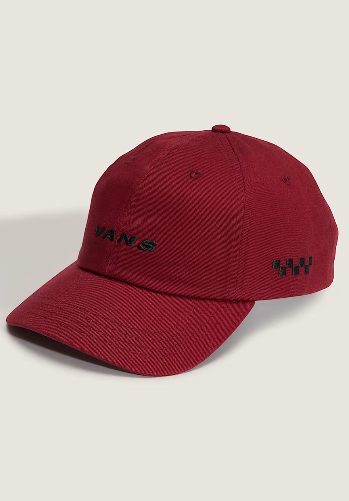 Check Side Curved Bill Jockey bordeaux Vorderansicht