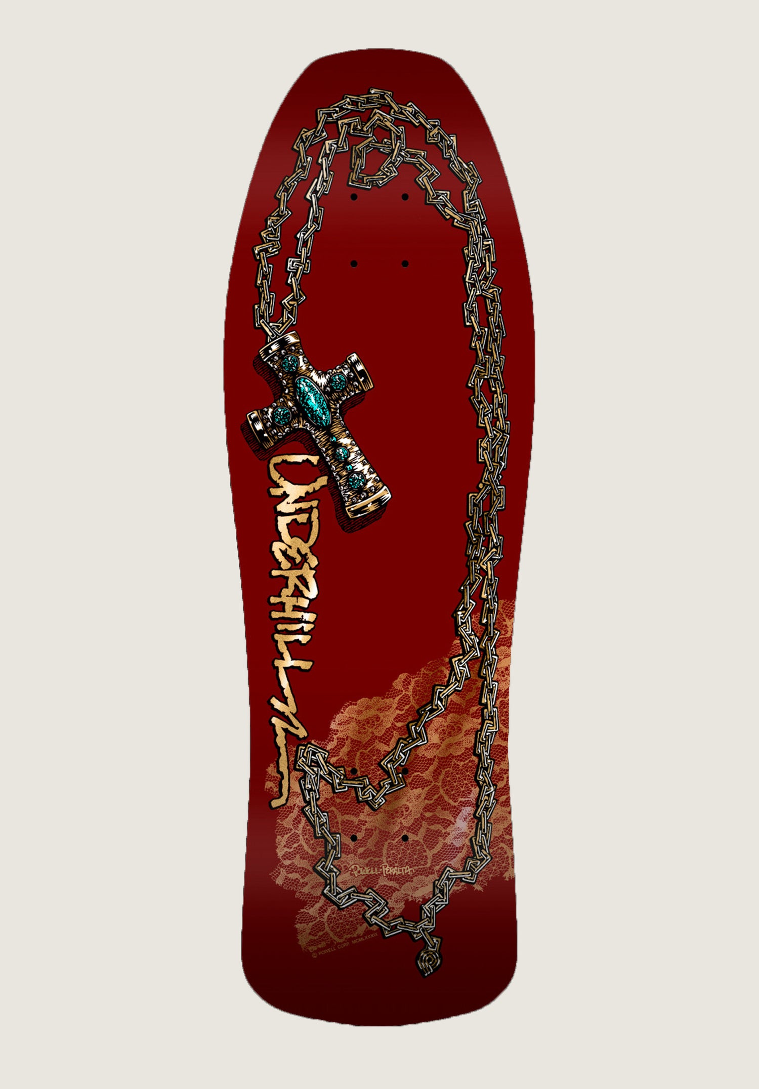 Ray Underhill Chain & Cross burgundy/gold-foil Vorderansicht Zoom Image