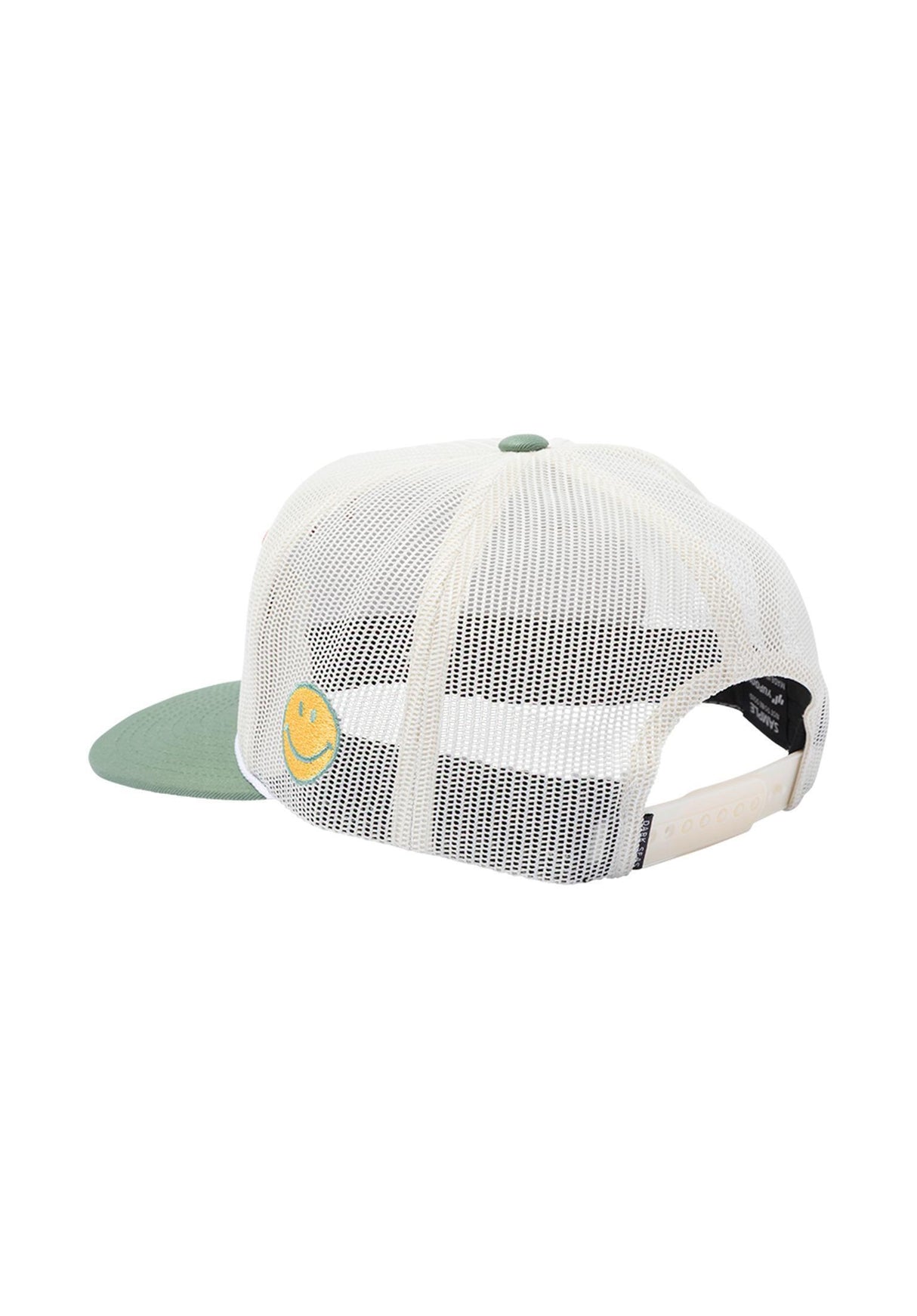 Lovers 5-Panel Trucker Snapback white-green Rueckenansicht