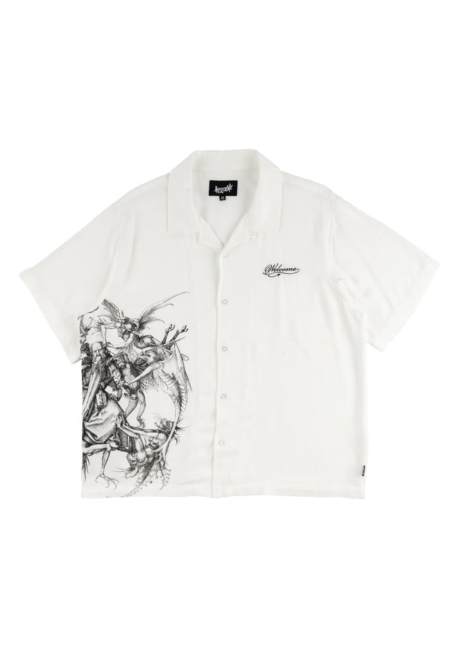 Torment printed linen white Vorderansicht