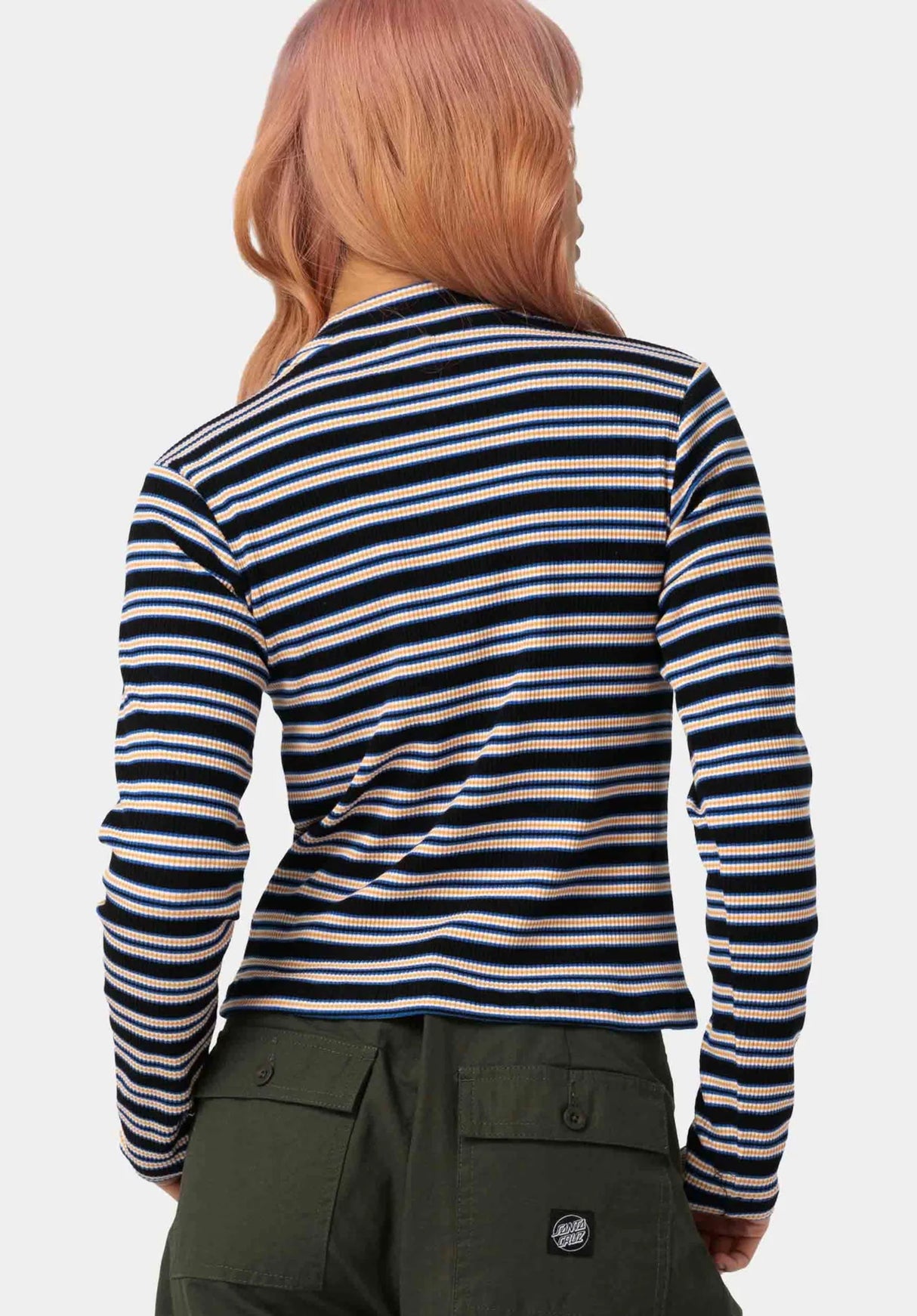 Opus Dot Mock Neck multistripe Rueckenansicht